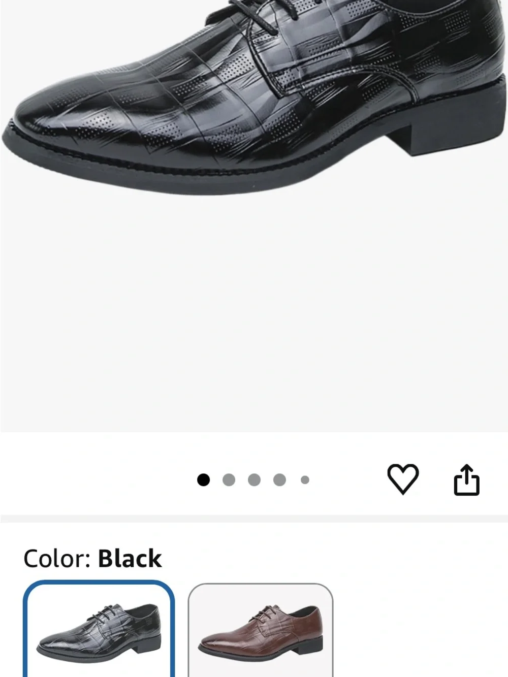 YNS Generic Black Men's Oxford Dress Shoes